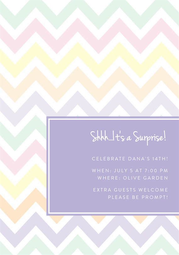 chevron invitations