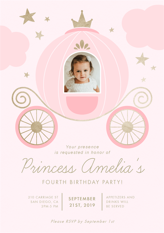 Free Free 298 Princess Carriage Invitation Template SVG PNG EPS DXF File
