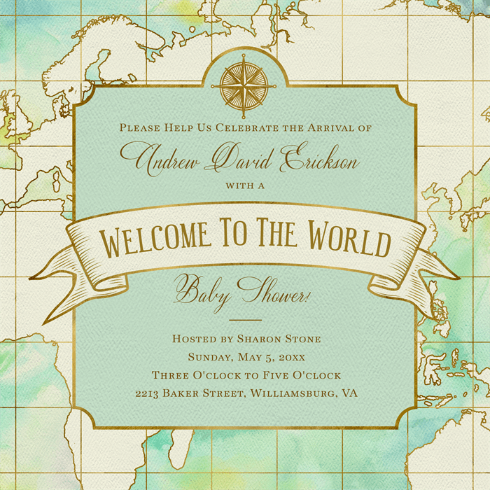 welcome to the world baby shower invitations