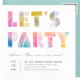 Blank Lines to Fill in invites Double-Sided Postcard Parties or Drop in Pack of 16 Cards Without envelopes Housewarming Party Invitations Open House Ready to Write Invitation to New Home
