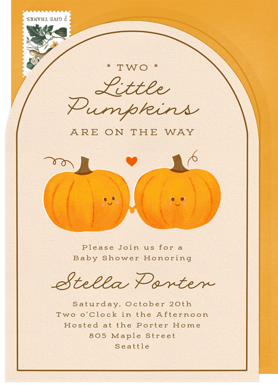 Fall baby shower invitations boy fashion