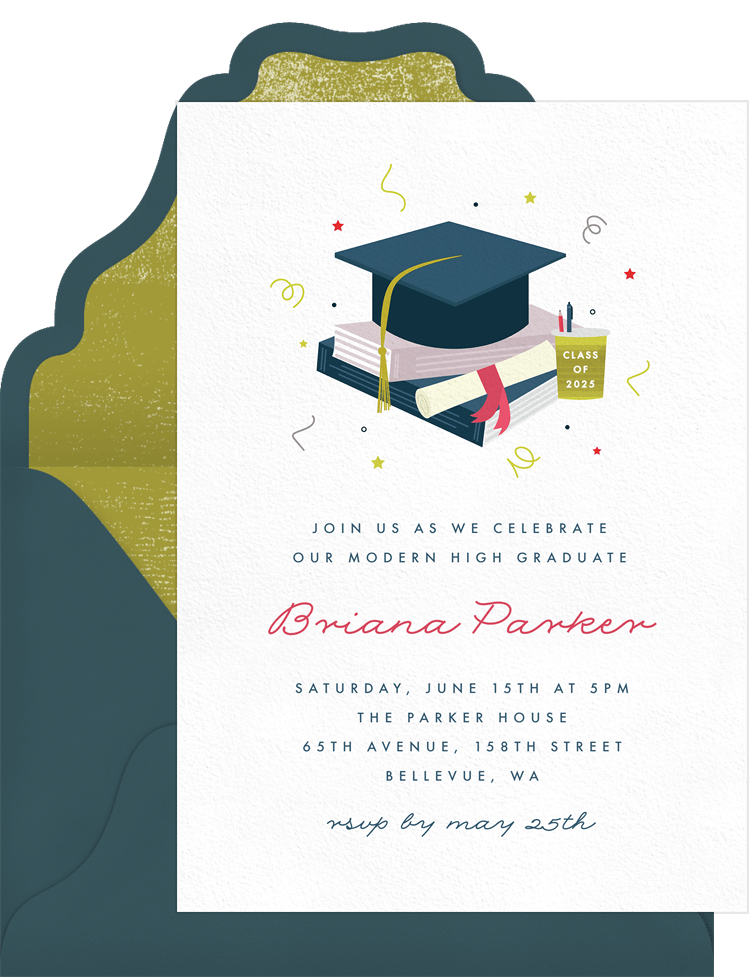 Grad Stack Invitations | Greenvelope.com