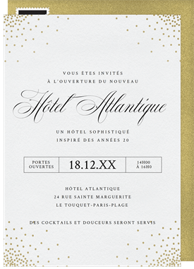 'Elegant Confetti' Business Invitation