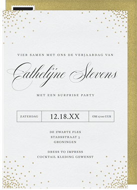 'Elegant Confetti' Adult Birthday Invitation