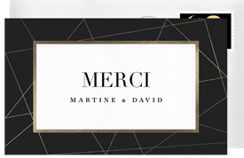 'Trendy Geo' Wedding Thank You Note
