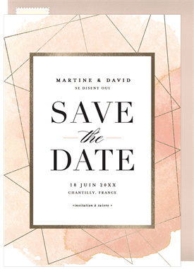 'Trendy Geo' Wedding Save the Date