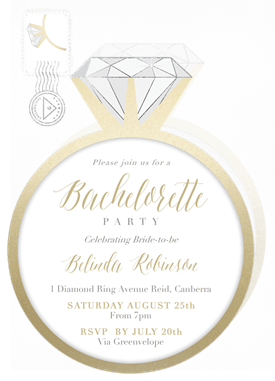 'Put A Ring On It' Bachelorette Party Invitation