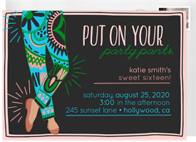 'Fancy Pants' Sweet 16 Invitation