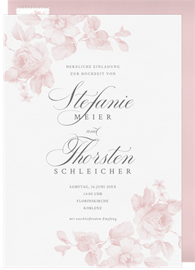 'Rosey Dream' Wedding Invitation