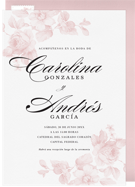 'Rosey Dream' Wedding Invitation