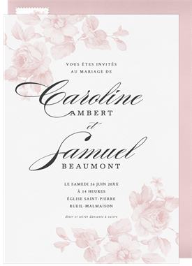 'Rosey Dream' Wedding Invitation