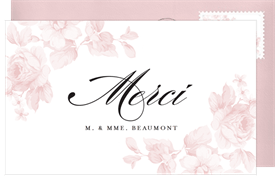'Rosey Dream' Wedding Thank You Note