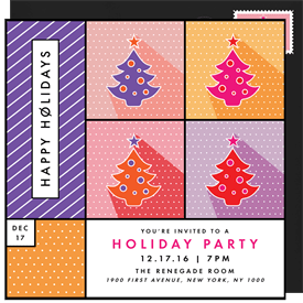 'Pop Art Holidays' Holiday Party Invitation