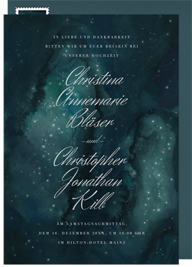 'Celestial Elegance' Wedding Invitation