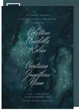 'Celestial Elegance' Wedding Invitation