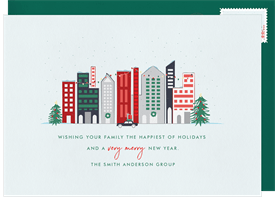 'City Greetings' Business Holiday Greetings Card