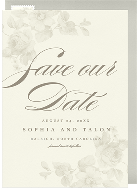'Rosey Dream' Wedding Save the Date