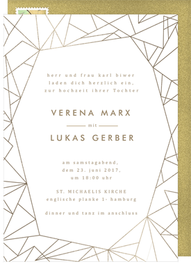 'Modern Geometric' Wedding Invitation