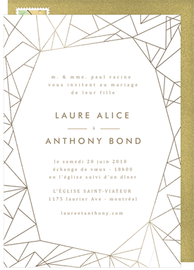 'Modern Geometric' Wedding Invitation