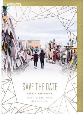 'Modern Geometric' Wedding Save the Date