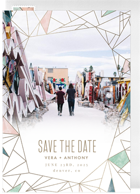 'Modern Geometric' Wedding Save the Date