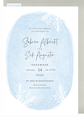 'Wintery Boughs' Wedding Invitation