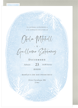 'Wintery Boughs' Wedding Invitation