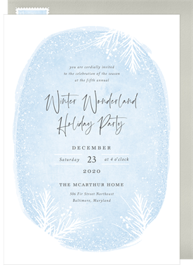 'Wintery Boughs' Holiday Party Invitation