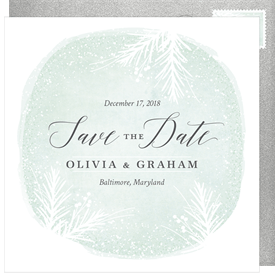 'Wintery Boughs' Wedding Save the Date