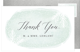 'Wintery Boughs' Wedding Thank You Note
