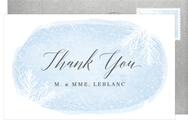 'Wintery Boughs' Wedding Thank You Note