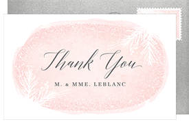 'Wintery Boughs' Wedding Thank You Note