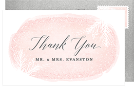'Wintery Boughs' Wedding Thank You Note