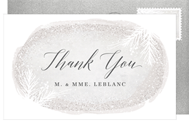 'Wintery Boughs' Wedding Thank You Note