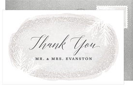 'Wintery Boughs' Wedding Thank You Note