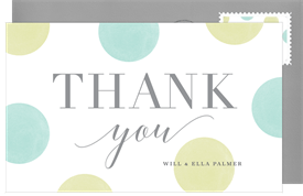 'Big Polka Dots' Gender Reveal Thank You Note