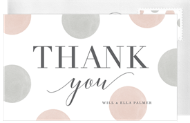 'Big Polka Dots' Gender Reveal Thank You Note