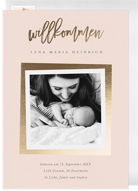 'Angled Introduction' Birth Announcement