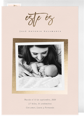 'Angled Introduction' Birth Announcement