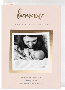 'Angled Introduction' Birth Announcement