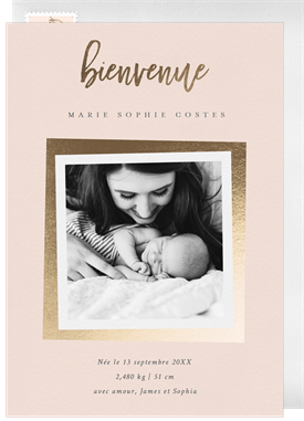 'Angled Introduction' Birth Announcement