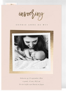 'Angled Introduction' Birth Announcement