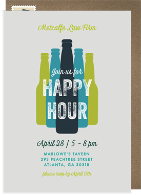 'Bottled Happy Hour' Happy Hour Invitation