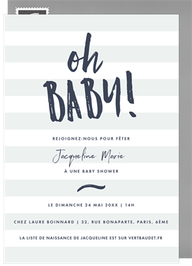 'Oh Baby!' Baby Shower Invitation