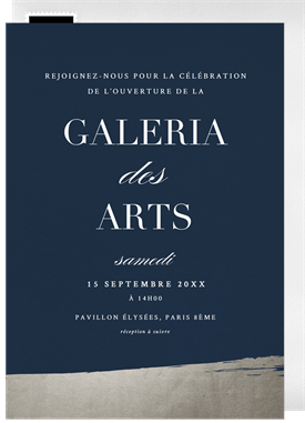 'Metallic Brush Stroke' Business Invitation