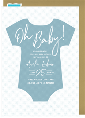 'Bold Onesie' Baby Shower Invitation