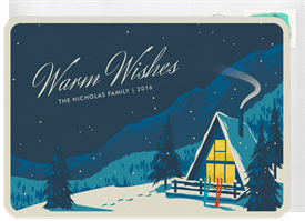 'Cozy Ski Chalet Greetings' Holiday Greetings Card