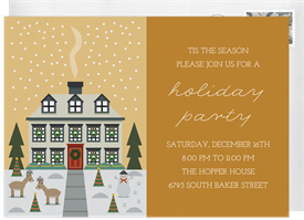 'Festive Front Yard' Christmas Party Invitation