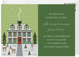 'Festive Front Yard' Christmas Party Invitation