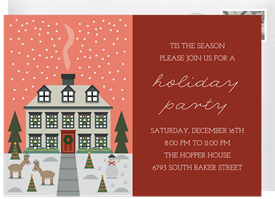 'Festive Front Yard' Holiday Party Invitation